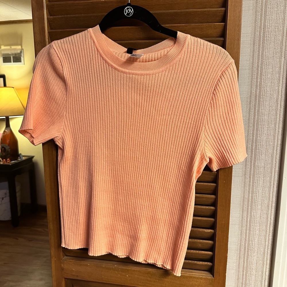 Women's Ribbed Peach Top